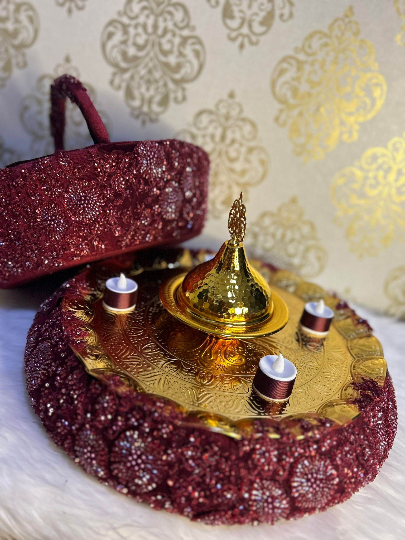 Full İşlemeli Sepet Tepsi