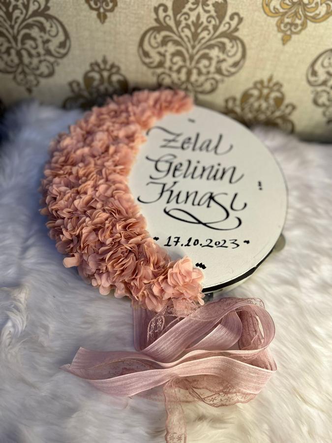 Lazer Çiçekli Gelin Tefi