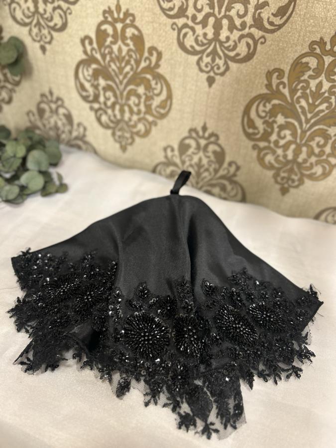 Siyah Saten Vip Mendil