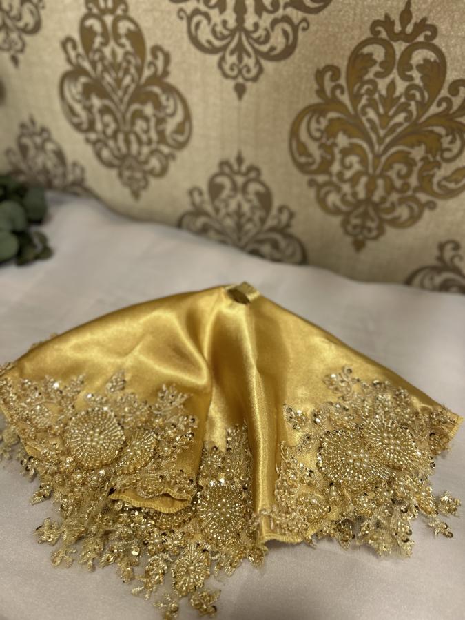 Gold Saten Vip Mendil