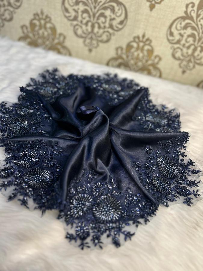 Lacivert Saten Vip Mendil