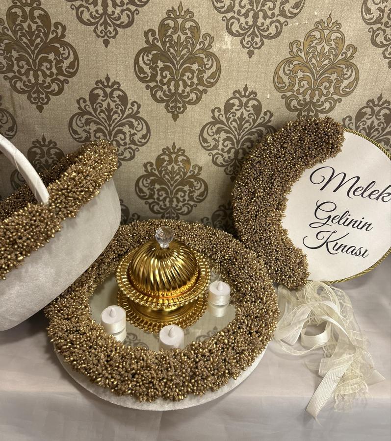 Tomurcuk Sepet Tepsi ve Tef Seti