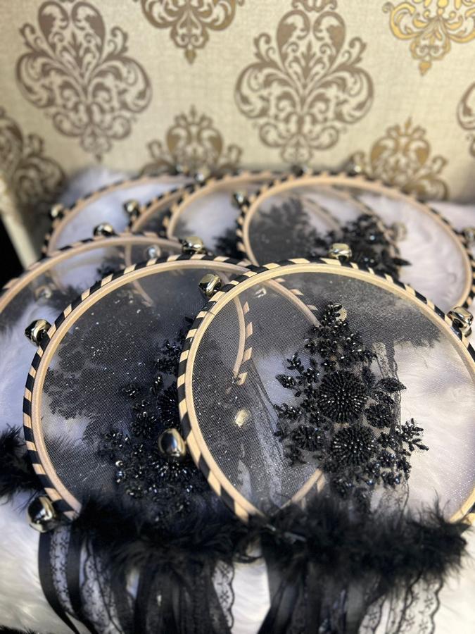 İşlemeli,Tüylü Nedime Tefi