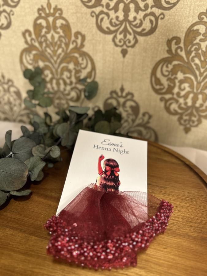 Kartta Taşlı Mendil Hediyelik