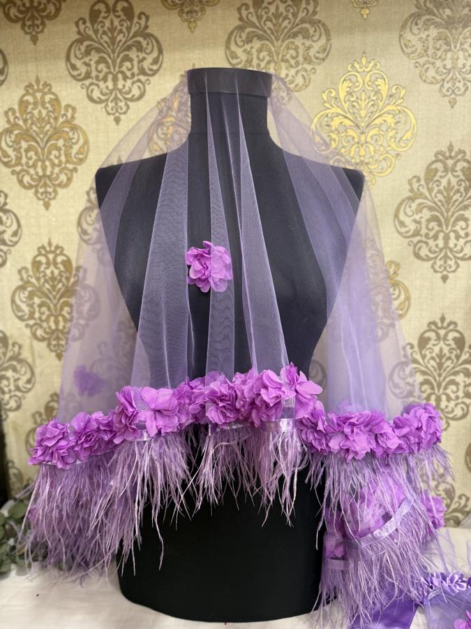 Tüylü Model Duvak Seti