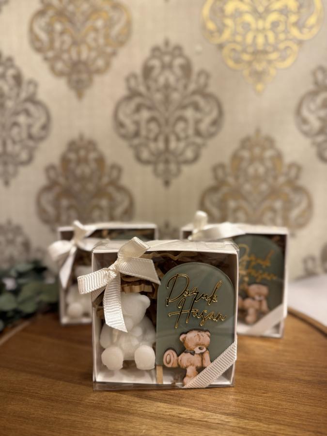 Kutuda Magnet ve Ayıcık Mum