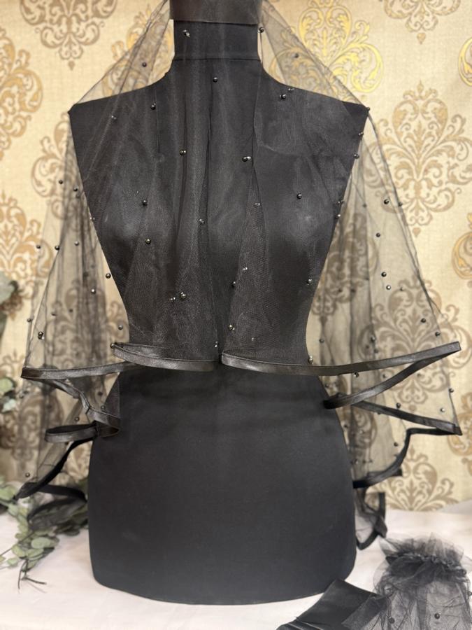 İncili Biyeli Duvak Seti