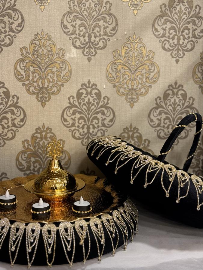 Siyah Taşlı Sepet ve Tepsi