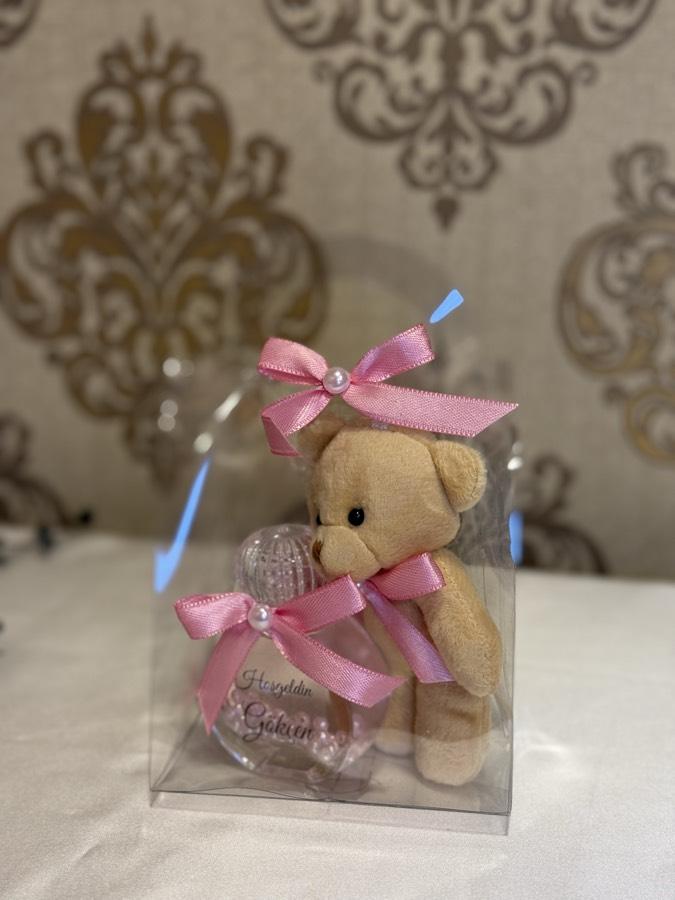 Çantada Ayıcık Anahtarlık ve Mini Kolonya